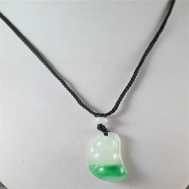 Китайский красивый натуральный нефритовый ручной резной кулон Lucky Bean | Дом и сад