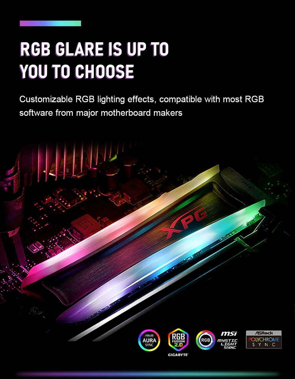 ADATA XPG S40G 256 ГБ 512 1 ТБ RGB 3D NAND PCIe Gen3x4 NVMe 1,3 M.2 2280 Внутренний твердотельный накопитель(AS40G-512GT-C