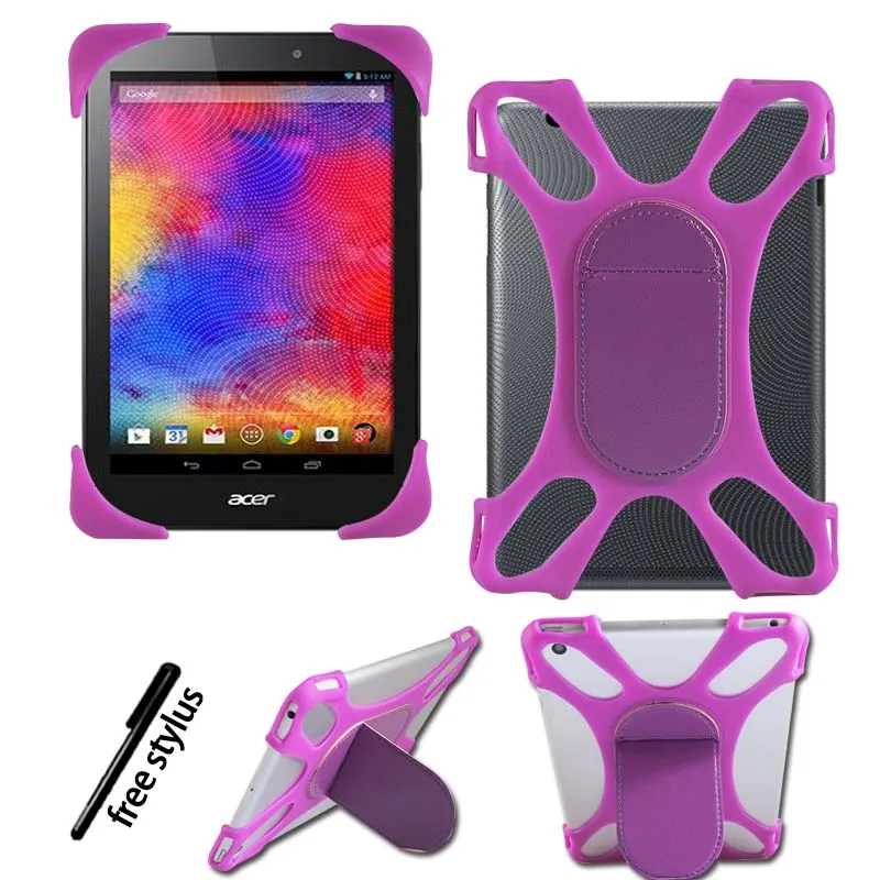 KK & LL для Acer Iconia One 8 B1 850 резиновый противоударный силиконовый чехол подставка +