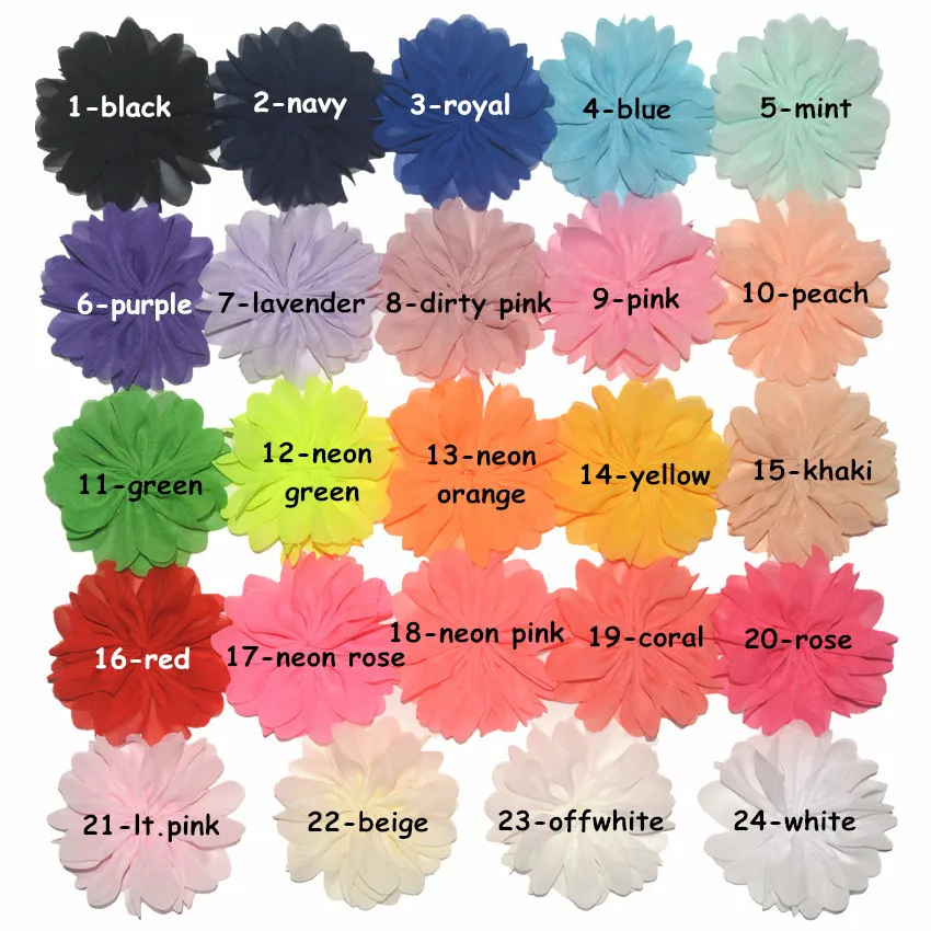 

100 Pcs/Lot, 3.5 Inch Chiffon Ballerina Flowers For DIY Craft Scrapbooking Accessories Embellishment Decoration