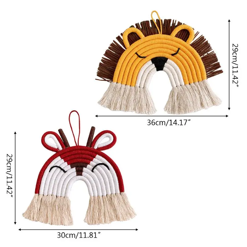 

Hand-Woven Rainbow Tapestry Ornament Wall Tassel Hanging Pendant Art Decoration