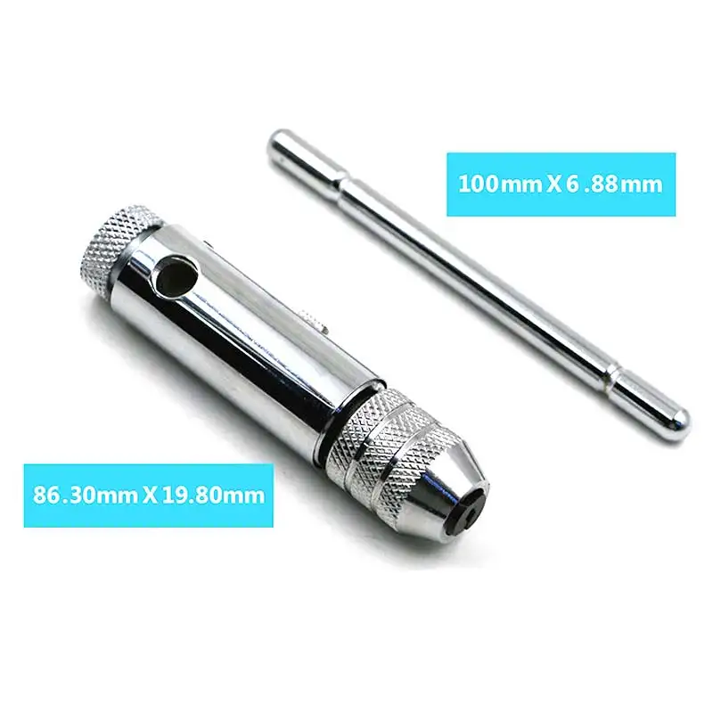 Adjustable T-Handle Ratchet Wrench Screw Tap M3-M8 Thread Plug Hand Tool | Инструменты