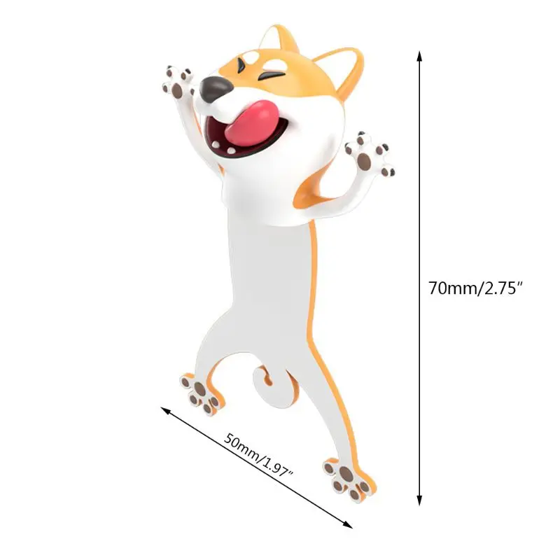 

3D Stereo Cartoon Lovely Animal Bookmark Cute Cat Rabbit Funny Student Kids Gift