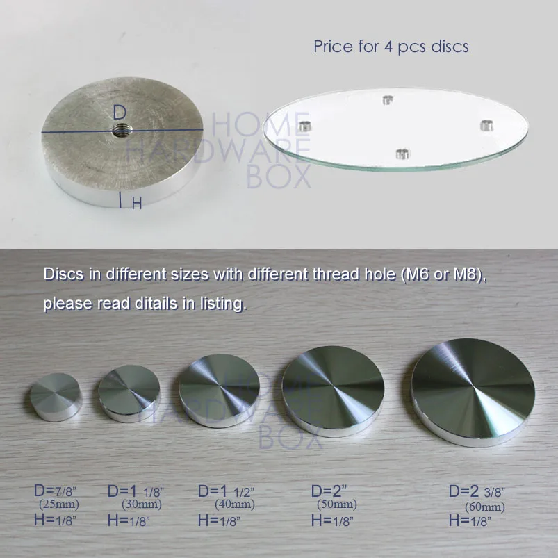 Алюминиевый диск диаметром 50 мм 4 предмета стеклянная настольная лампа круглые