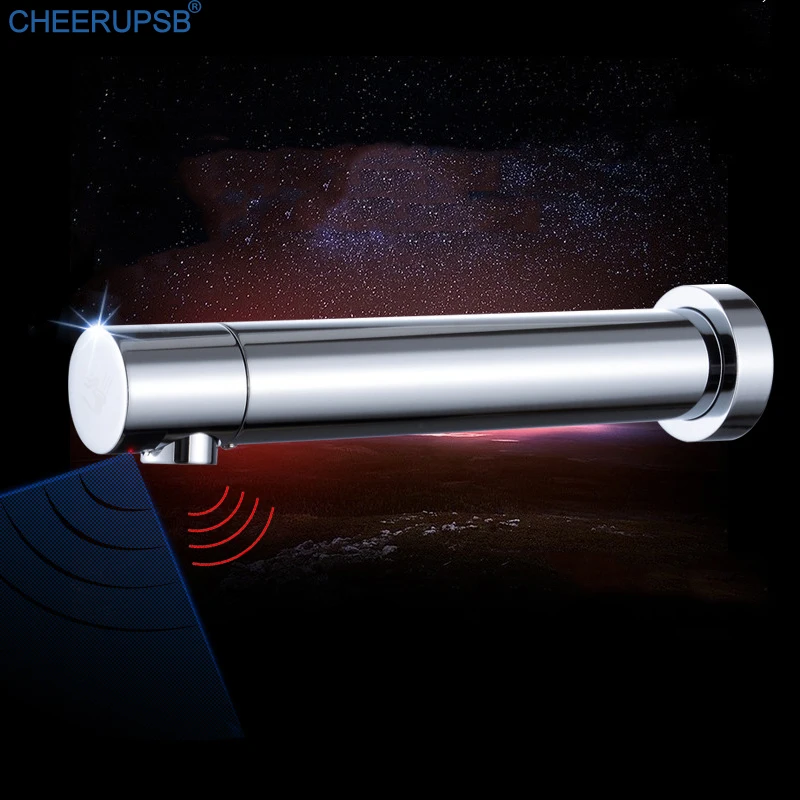 Сенсорный кран для ванной комнаты настенный смарт Sinlge холодная хромированная