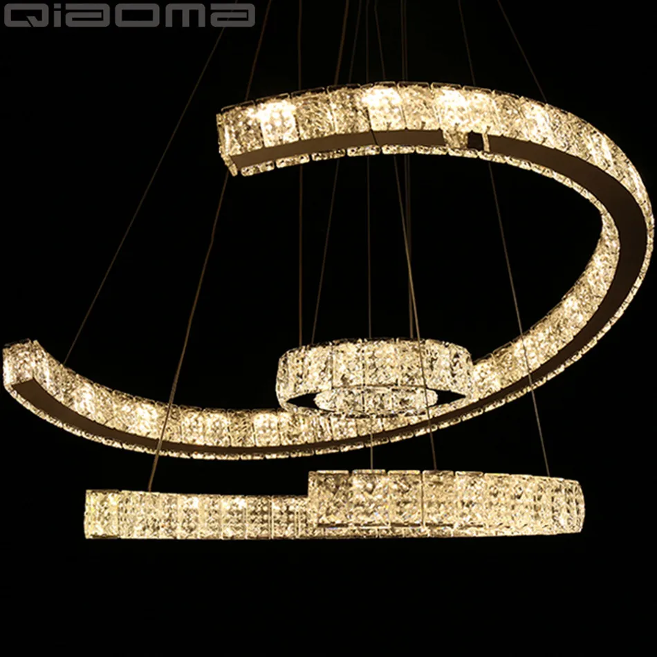 Современная светодиодная кольцевая хрустальная люстра s подвесные светильники