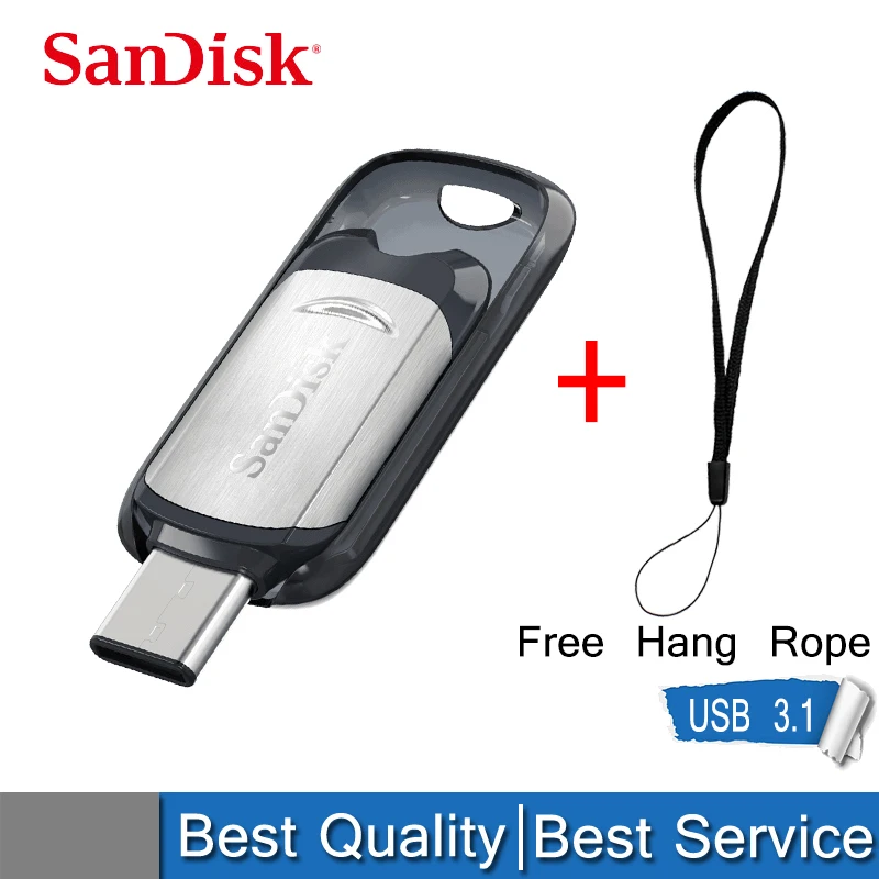 SanDisk скорость type-C Мобильный USB 3,1 флэш-накопитель CZ450 16G один интерфейс тонкий тип подходит для Mac компьютера мобильного телефона