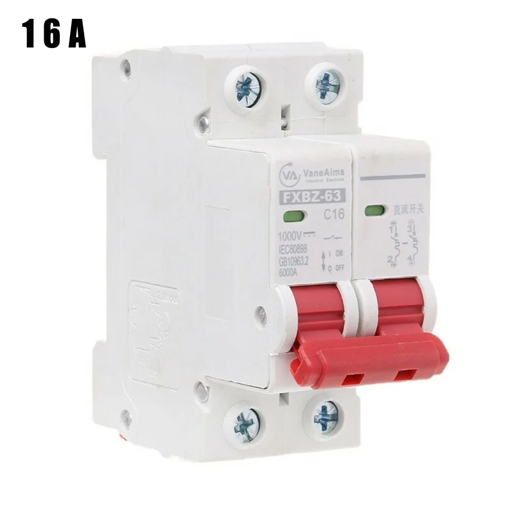 2P выключатель Солнечный 10A/16A/32A/50A/63A DC. Фотоэлектрический MCB рельсовый