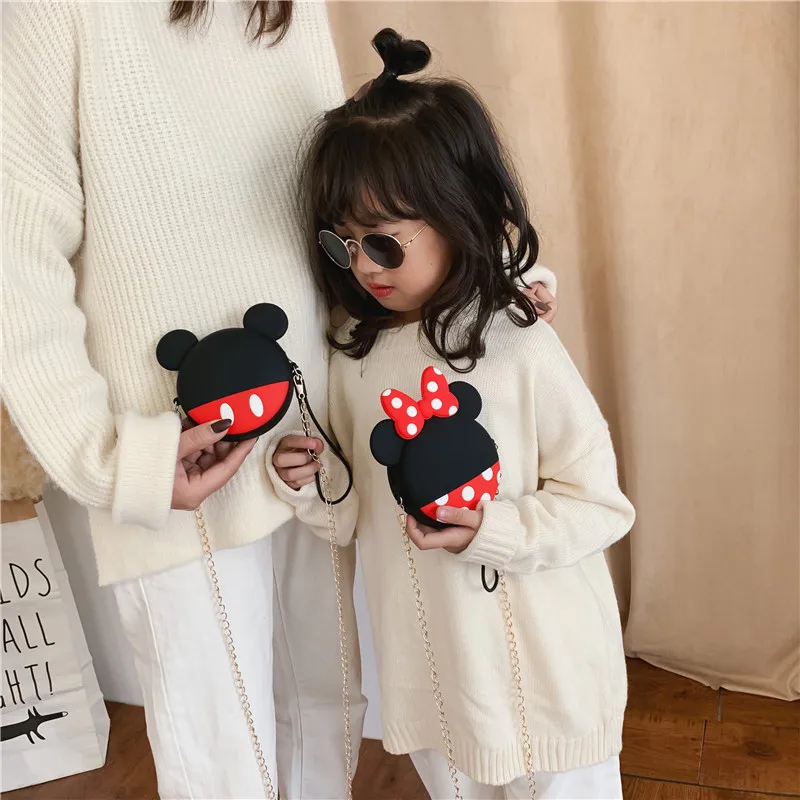 Мультяшный Кошелек для монет кошелек девочек милый мини на молнии с цепочкой