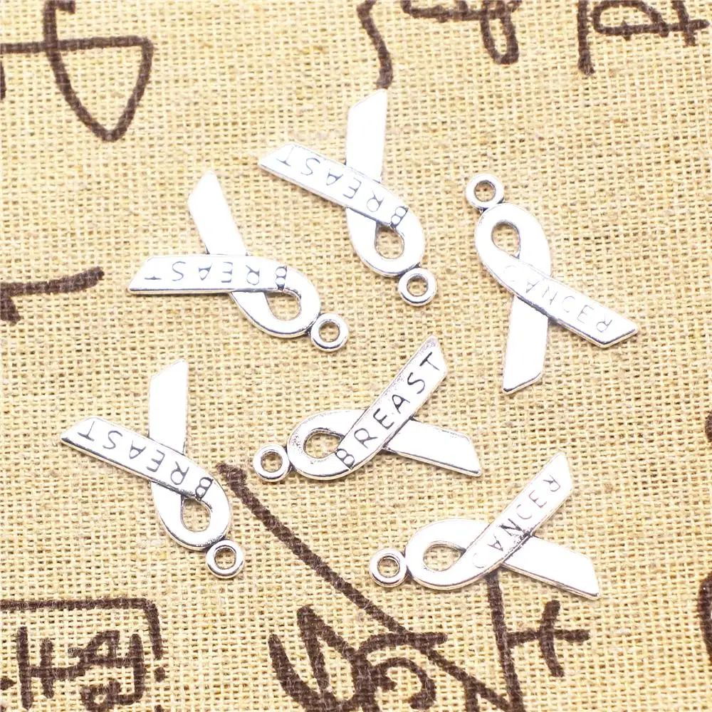 

Diy Jewelry Accessories Parts 10pcs 17x23mm Antique Silver Color Silk Scarf Belt Charms