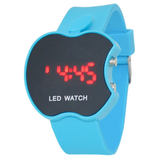light blue Новые мягкие силиконовые спортивные часы женские серии наручные часы светодиодный электронный браслет яркие цвета модные брендовые наручные часы - Цвет: light blue