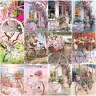 EverShine, алмазная живопись цветы DIY Бриллиантовая мозаика пейзаж крестом велосипеда камни в форме ромба Стразы Вышивка Wall Art