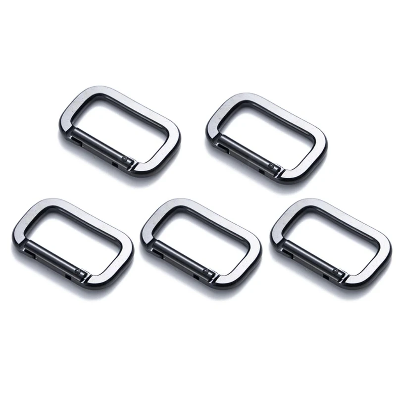 5Pcs/Set Rectangle Quick Link Locking Carabiner Hanging Hook Buckle Keychain for Backpack Camping Hiking Outdoor Tools