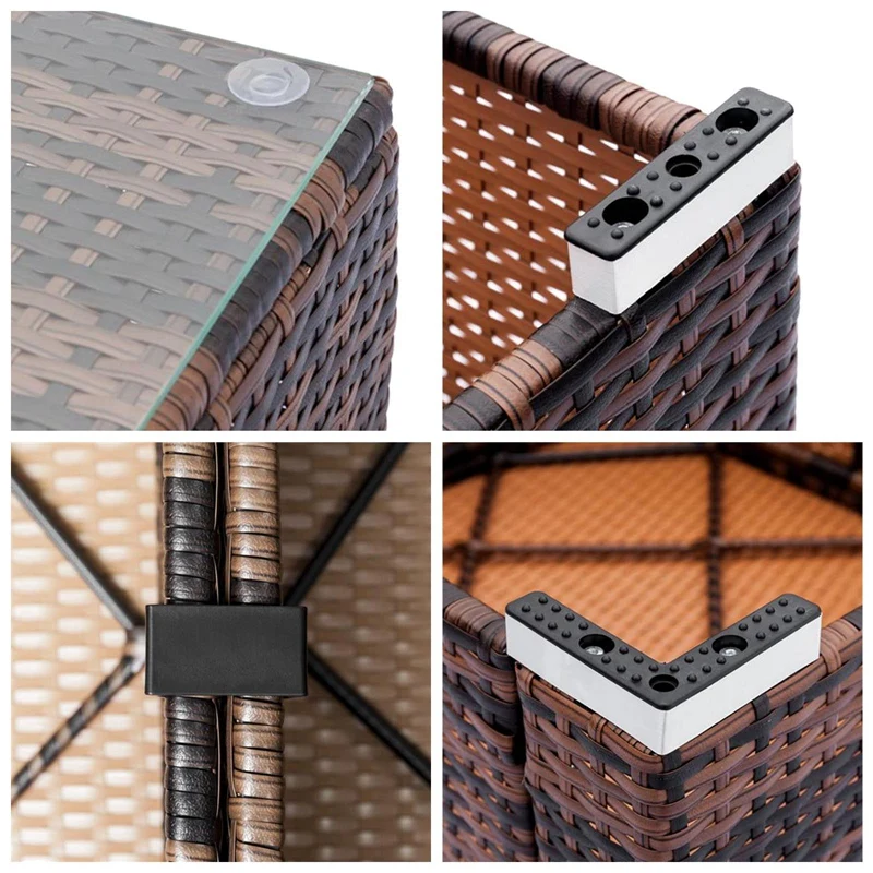 

Weaving Rattan Sofa Set with 2pcs Corner Sofas