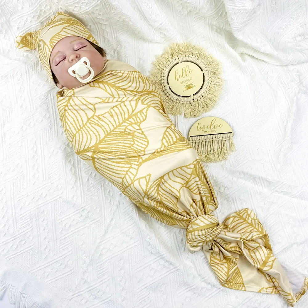 

Кремовая эластичная ткань, пеленка для новорожденных, мягкое одеяло для младенцев и Пеленальное Одеяло, спальный мешок