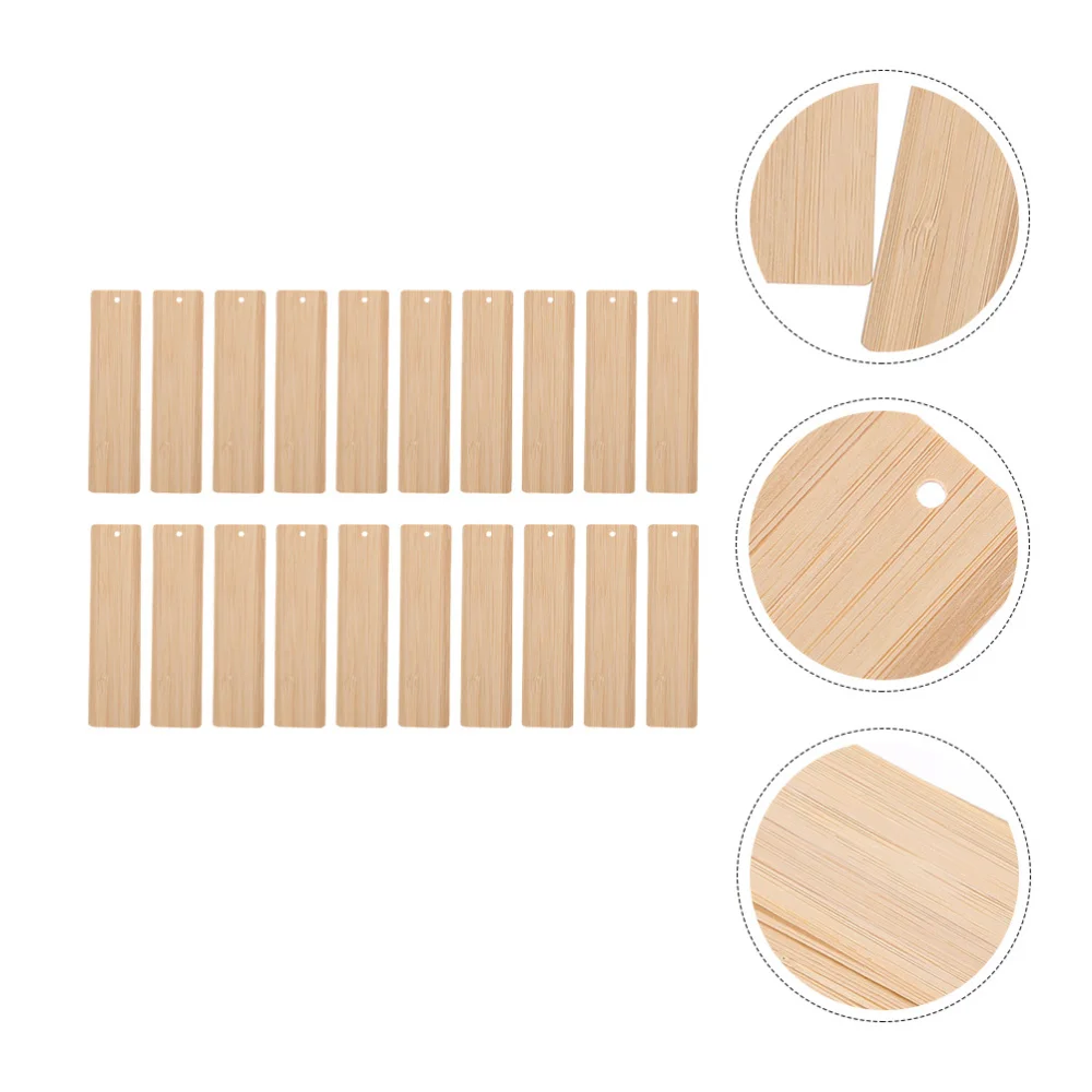 

20 шт. пустое дерево без отделки Бамбук DIY для чтения