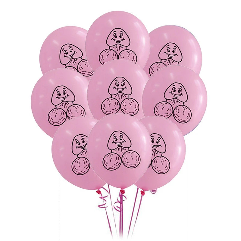 pink 10pcs 10 шт./партия, член пенис, Веселый мальчишник, вечерние воздушные шары, комплект, девичник вечерние украшения, новинка, невеста, принадлежности для вечеринки-девичника - Color: pink 10pcs