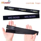 Регулируемые черные нейлоновые высокоэластичные ленты Alileader на липучке для изготовления париков, инструменты для изготовления париков, логотип на заказ, название сделай сам, подарок