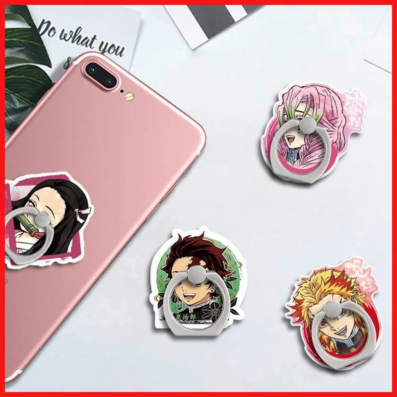 Акриловый мультяшный демон убийца Kimetsu no Yaiba лезвие призрака милый мобильный телефон кольцо кронштейн для iPhone 11 pro для Xiaomi