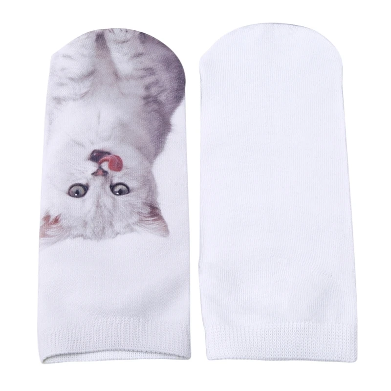

women's funny animal cute 3D print kitten ankle socks unisex socks hot women fashion sox cartoon cat for female dropship