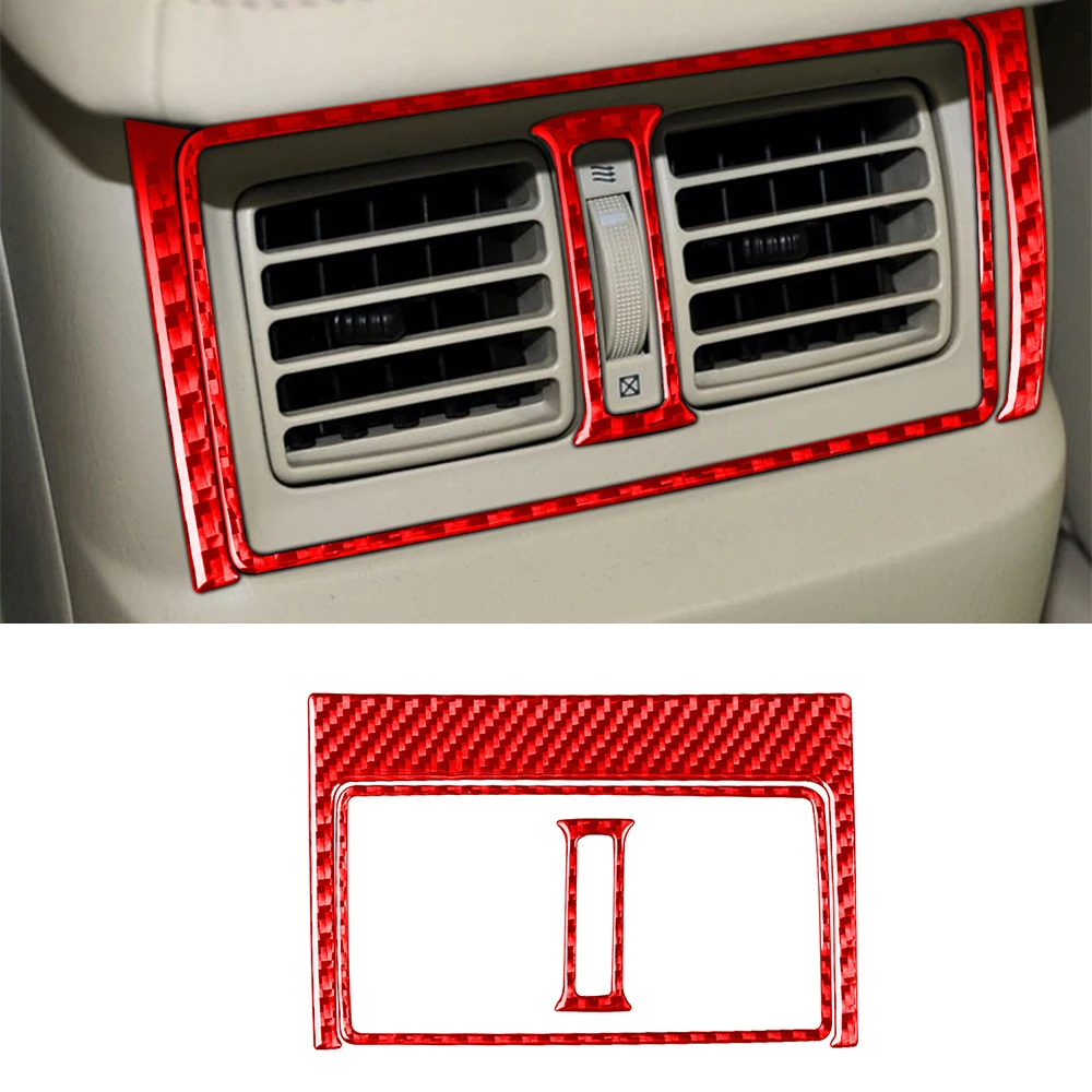 

Rear Seat Air Outlet Vent Decoration Cover Sticker Decal Trim for Lexus GS 2006-2011 Car Interior Accessories Carbon Fiber