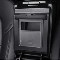 1pc car accessories for tesla model 3 auto armrest box storage organizer containers transparent hidden holder box 2017 2018 2019