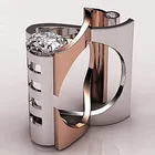 Уникальный Женский Бренд Кольцо для большого пальца Роскошный Серебряный Цвет Розовое золото обручальное кольцо винтажные обручальные кольца для женщин Бохо ювелирные изделия