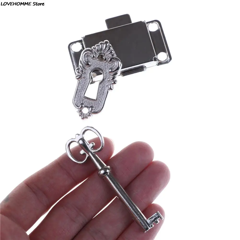 1 комплект прочный портативный старинный железный замок + ключ для ящика - купить