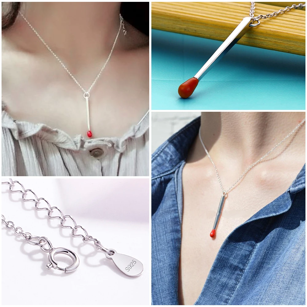 Женское креативное Серебряное украшение подвеска из серебра 925 пробы цепочка с