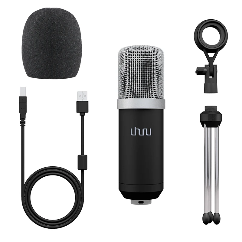 UHURU UM960 USB микрофон 192 кГц/24 бит Профессиональный Подкаст микрофонный конденсаторный микрофон с штативом Стенд для компьютера Youtube