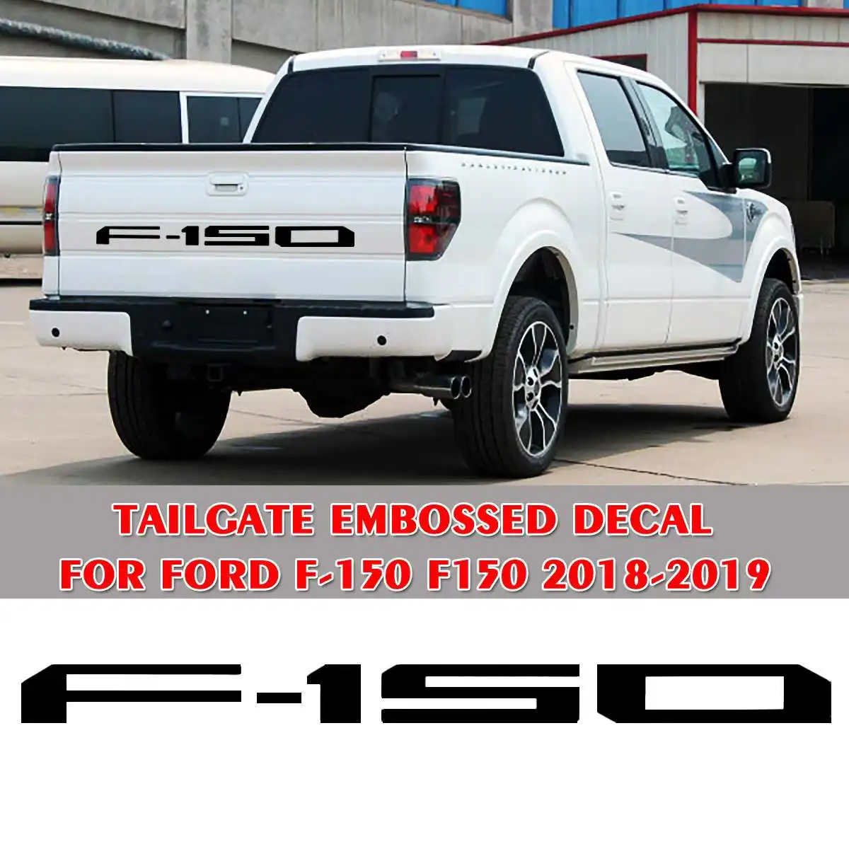 Задняя дверь тисненая Наклейка вставка набор вставка буквы для Ford F-150 F150- клейкая задняя дверь буквы