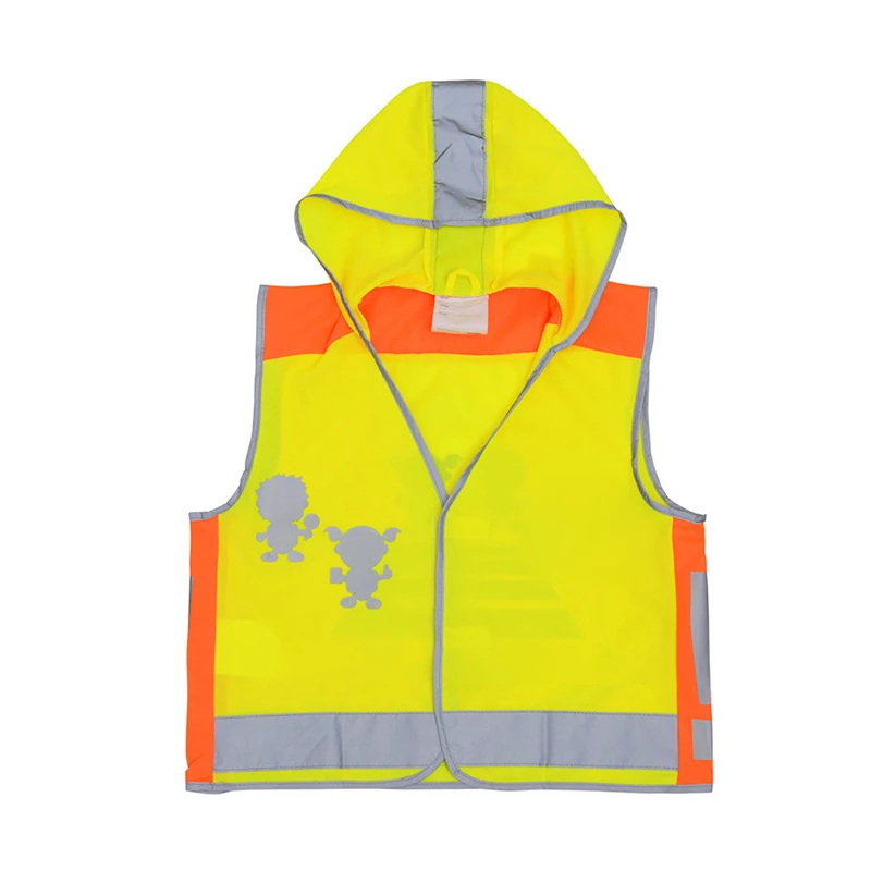 New Kids Reflective Safety Vest School Children Training Pullovers Overalls Breathable Velcro Wear Printing Clothing | Безопасность и