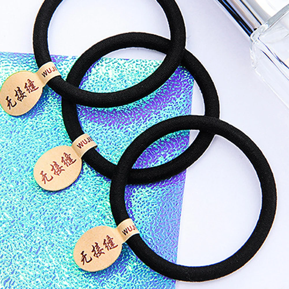 50Pcs Women Elastic Rubber Band Simple Black Hair Rope Ring Ponytail Holder Accessories gumki do wlosow |