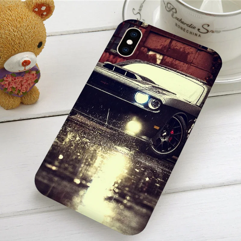 For iPhone 6S case 5 5S 6 7 8 Plus X XR XS 11 Pro Max Soft Silicone TPU Phone Cases Cover Dodge Demon Challenger Logo | Мобильные
