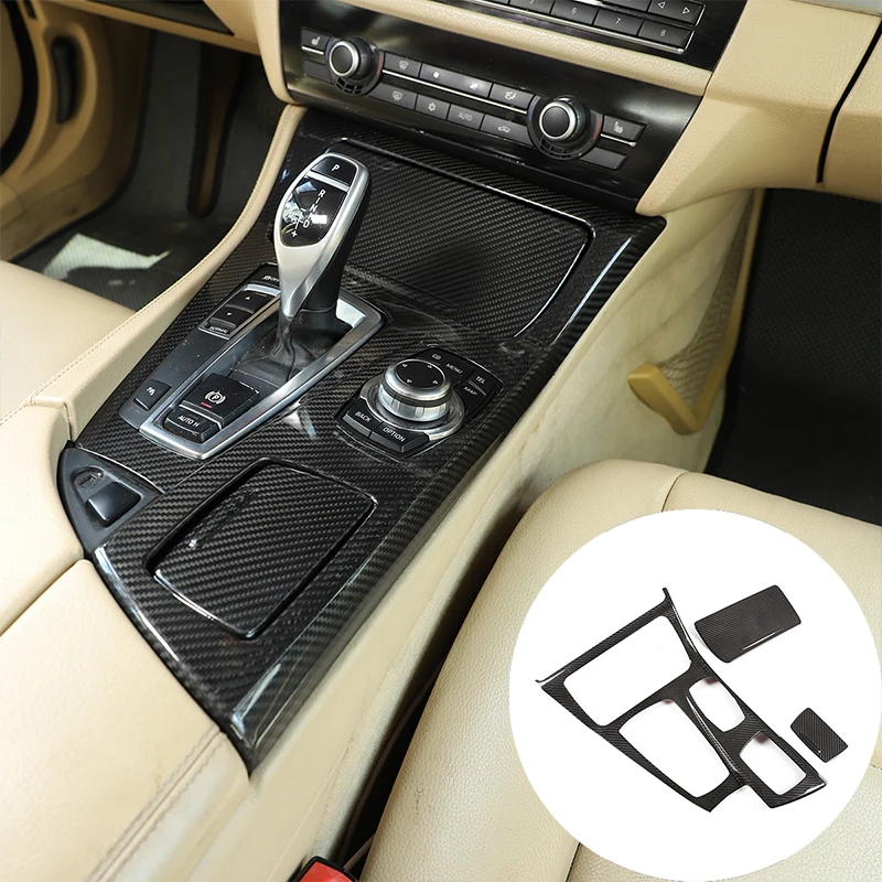

Для BMW 5 серии F10 520li 525li 530li 11-17 центральная консоль из углеродного волокна коробка переключения передач Панель рамка Крышка отделка стайлинг...