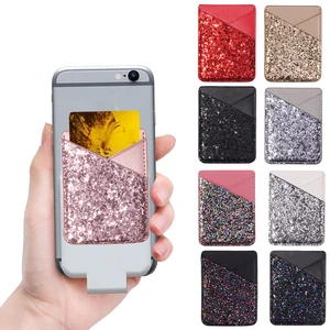 1 шт. модный эластичный держатель для мобильного телефона, мобильный телефон, чехол-бумажник, чехол для кредитных карт, держатель для удостоверения личности, клейкая наклейка, карманная задняя крышка