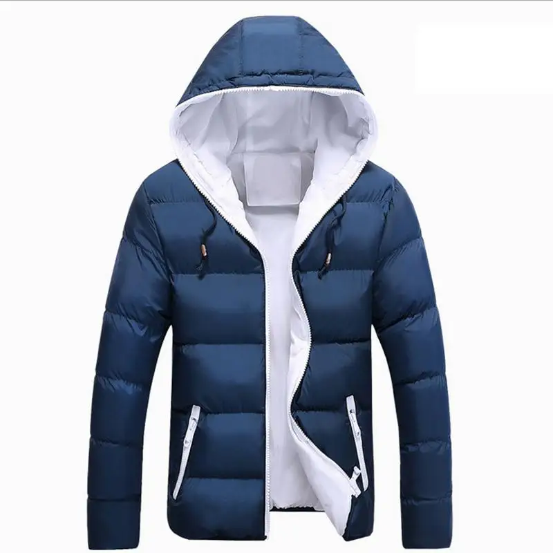 Мужской черный пуховик, большой размер 3XL 4XL, пальто, уличное пальто с капюшоном, зимнее пальто, полный рукав, обычная длина, Утиный пух - Цвет: StyleB 3