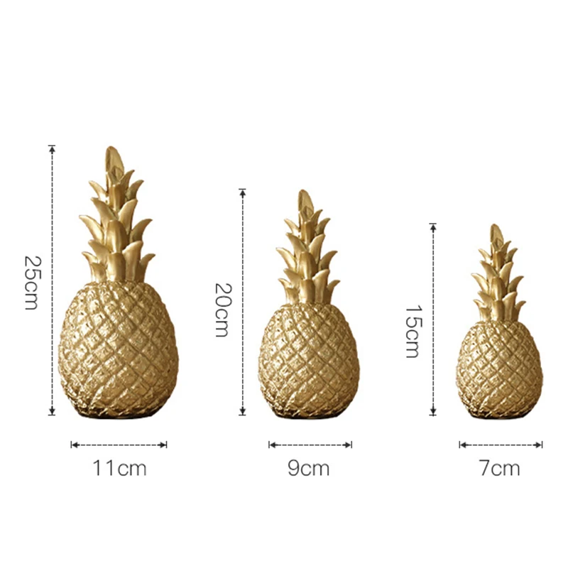 

Nordic INSs Style Net Red Golden Pineapple Ornaments Creatives Home Desktop Decoration In Stock Vases