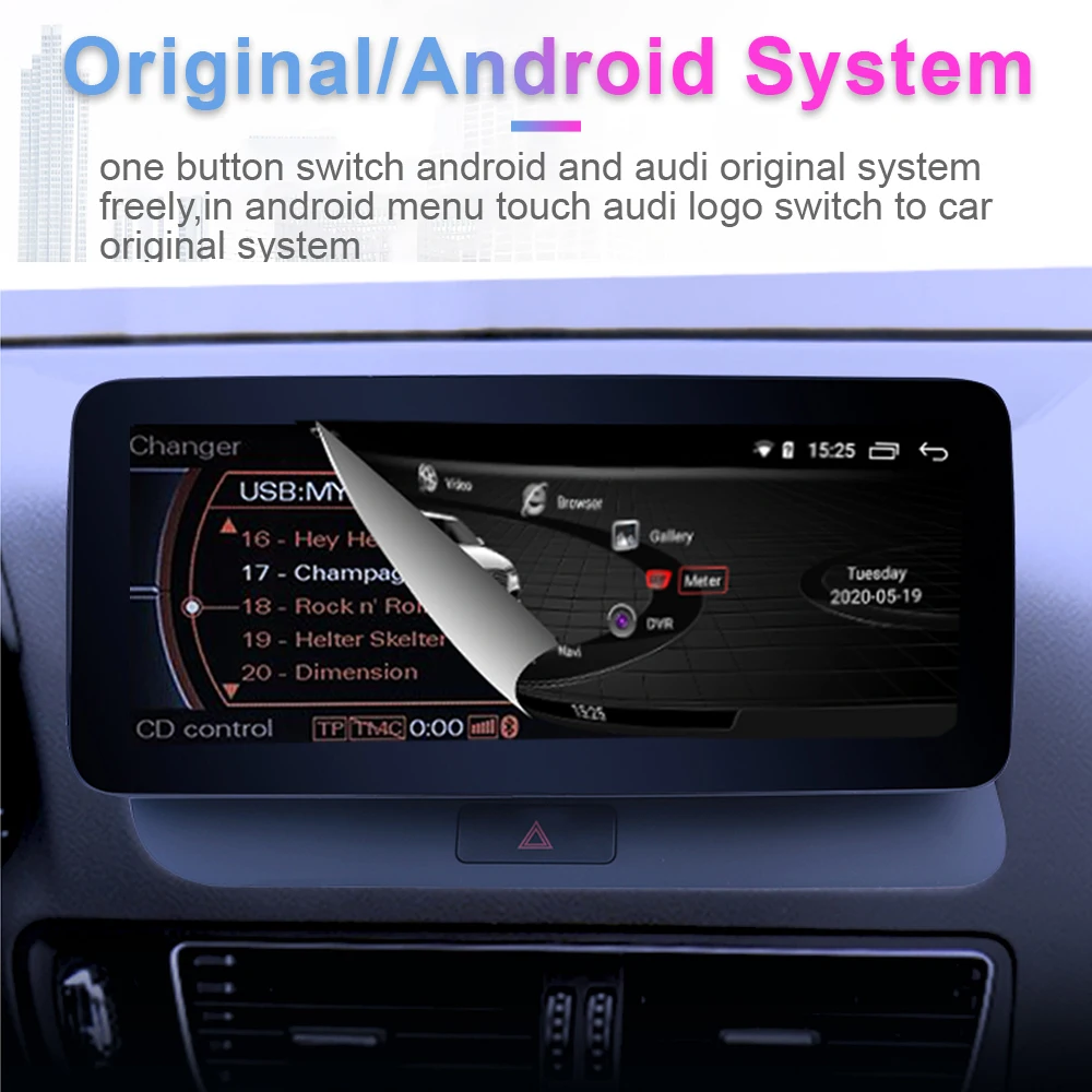 Автомобильный планшет Audi Q5 10 25-2009 диагональ 2016 дюйма Android Wi-Fi 2 + 32 ГБ сенсорный