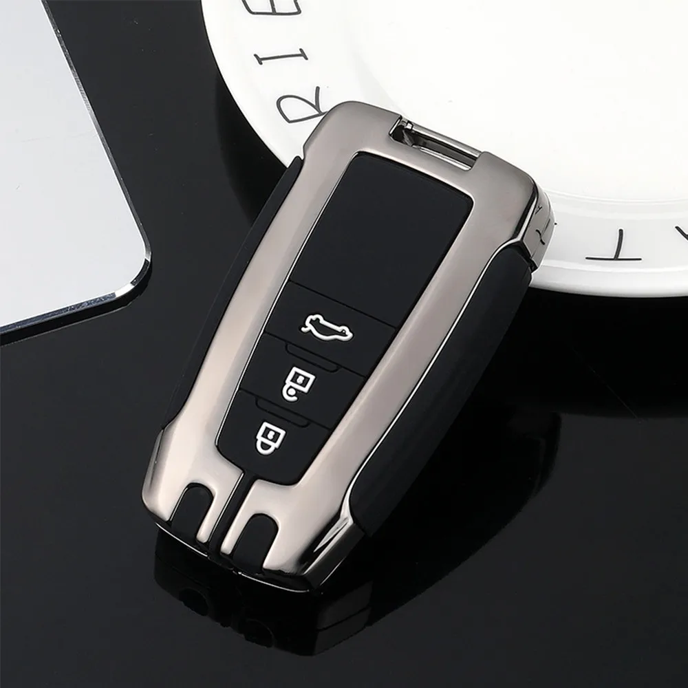

Zinc Alloy Key Shell Fob Case Cover Keychains For Toyota Prius Camry Corolla C-HR CHR RAV4 Prado 2018 Car Styling Accessories