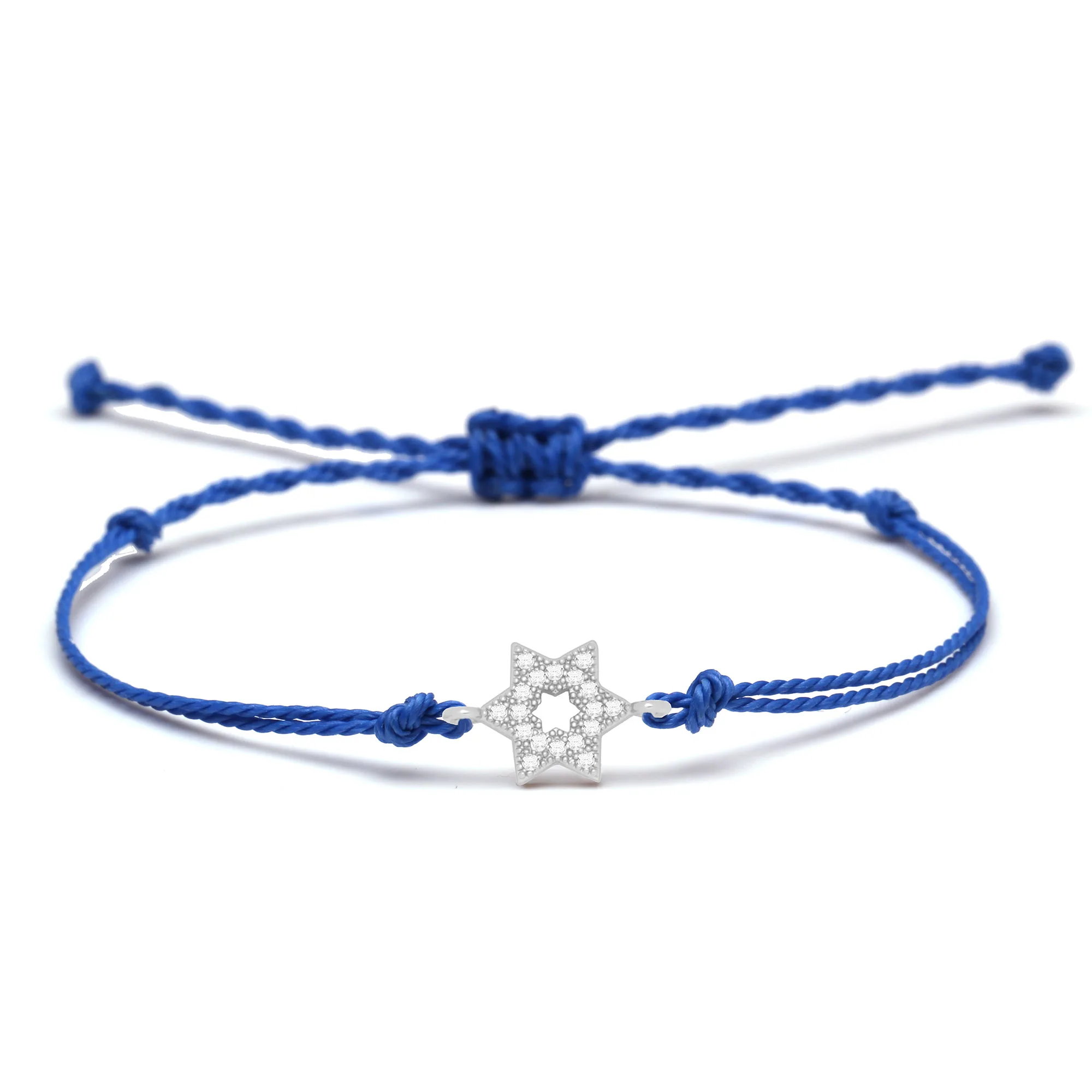 White Cubic Zirconia Crystal Magen David Jewish Stars Charm Bracelet Women Men Girl 2019 New Fshion Star of Jewelry Gift | Украшения и