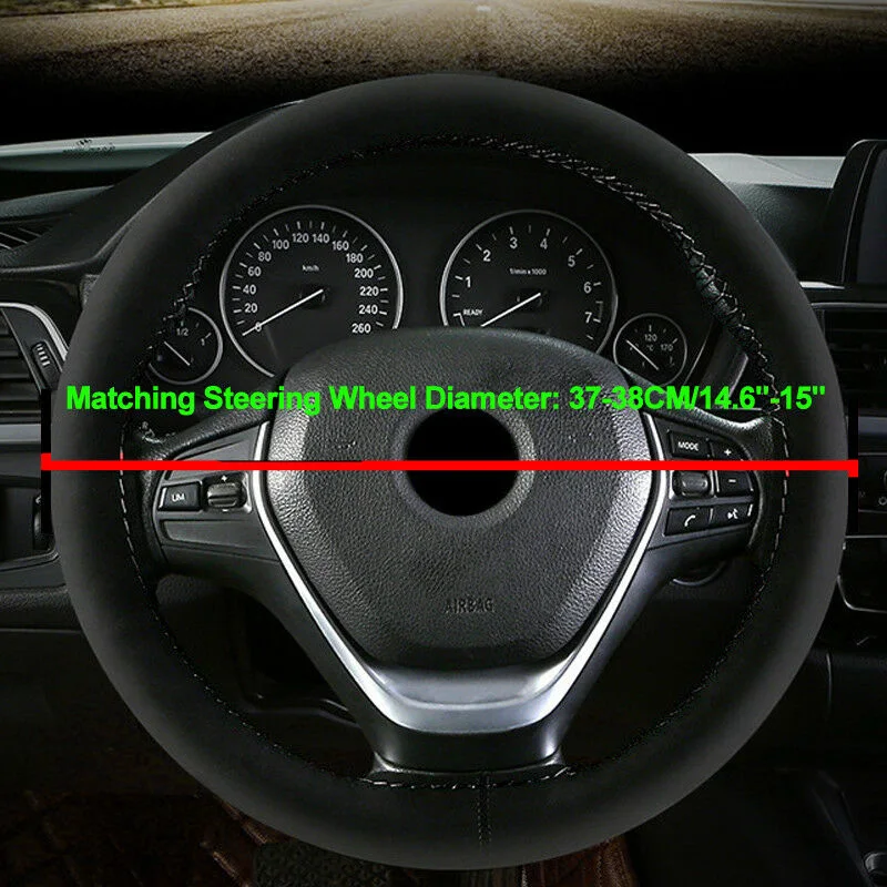 

Car Steering Wheel Cover DIY Soft Universal W/ Needle Thread Practical