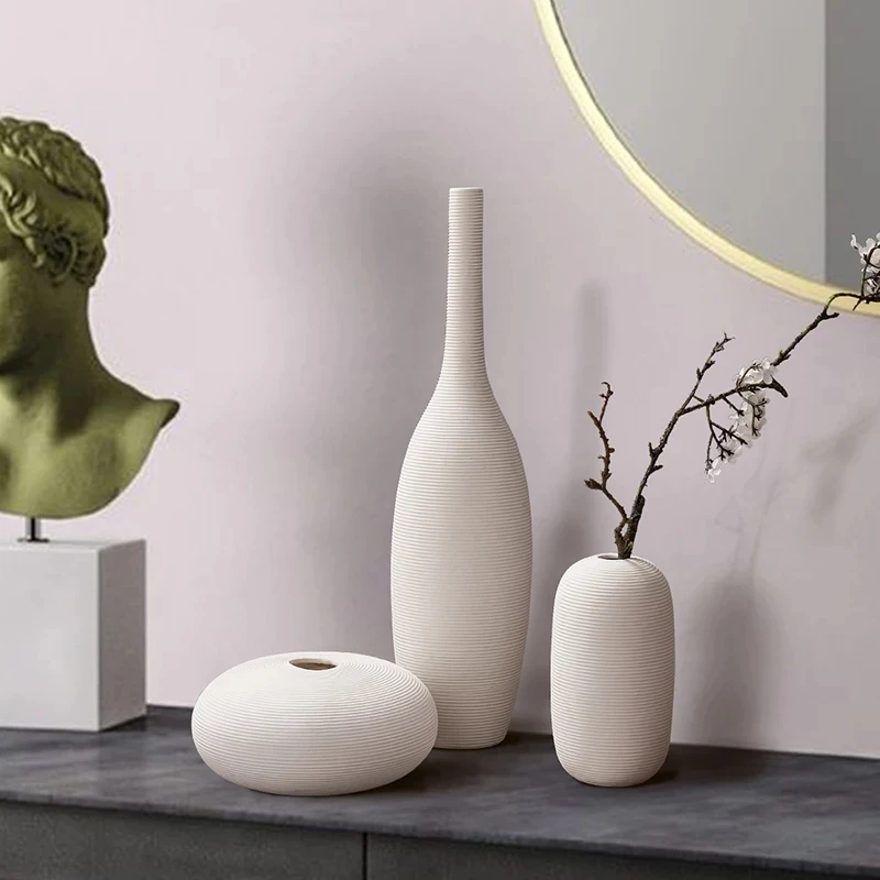 Керамическая ваза в скандинавском стиле декоративные вазы современный декор для