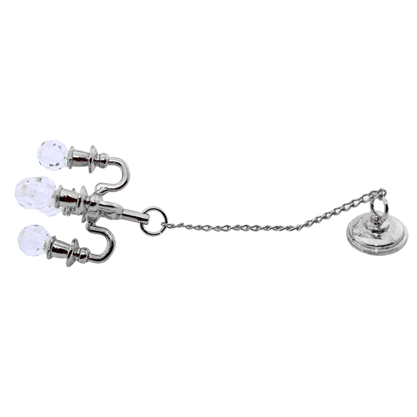 

Simulation Silver Dollhouse Chandelier Vintage Model Furniture DIY Toys Acc
