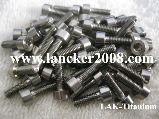 Титановые винты DIN912 Gr5 M5x8 10 12 15 20 25 30 35 40 45 50 55