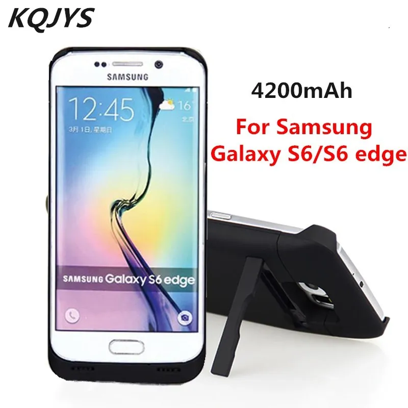 Чехол для внешнего зарядного устройства KQJYS для samsung Galaxy S6 edge, чехол для зарядки 4200 мАч для samsung S6, чехол для резервного зарядного устройства