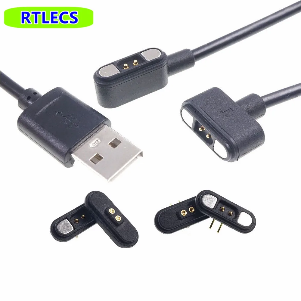 Магнитный разъем Pogo Pin 1 комплект 2-контактный с сильной силой внутренним шагом 2 8