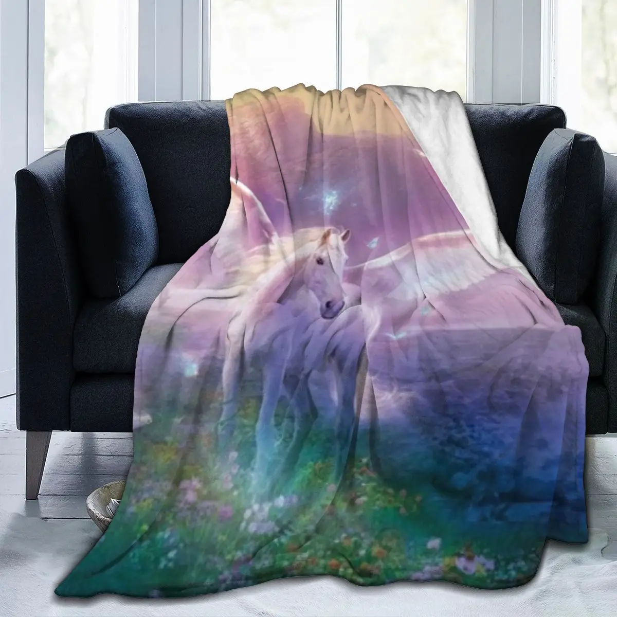 

Magical Unicorn Animals Galaxy Fleece Throw Blankets For Sofa Bed Couch Dropship Wholesaling Drop ship Blanket Throw Flannel