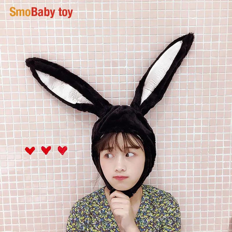 

Cute Bunny Ears Hat Bunny Hood Hat with Earflaps Holiday Party Cosplay Women Girls Long Cap Great Gift for Girlfriend