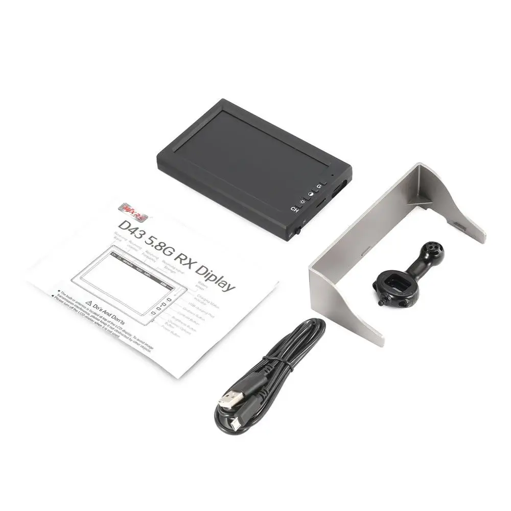 MJX D43 5,8G FPV монитор 4,3 дюймов ЖК-экран RC бесщеточный Дрон запчасти с G3 очки подходит для C5820(ошибки 3) C5830(ошибки 6